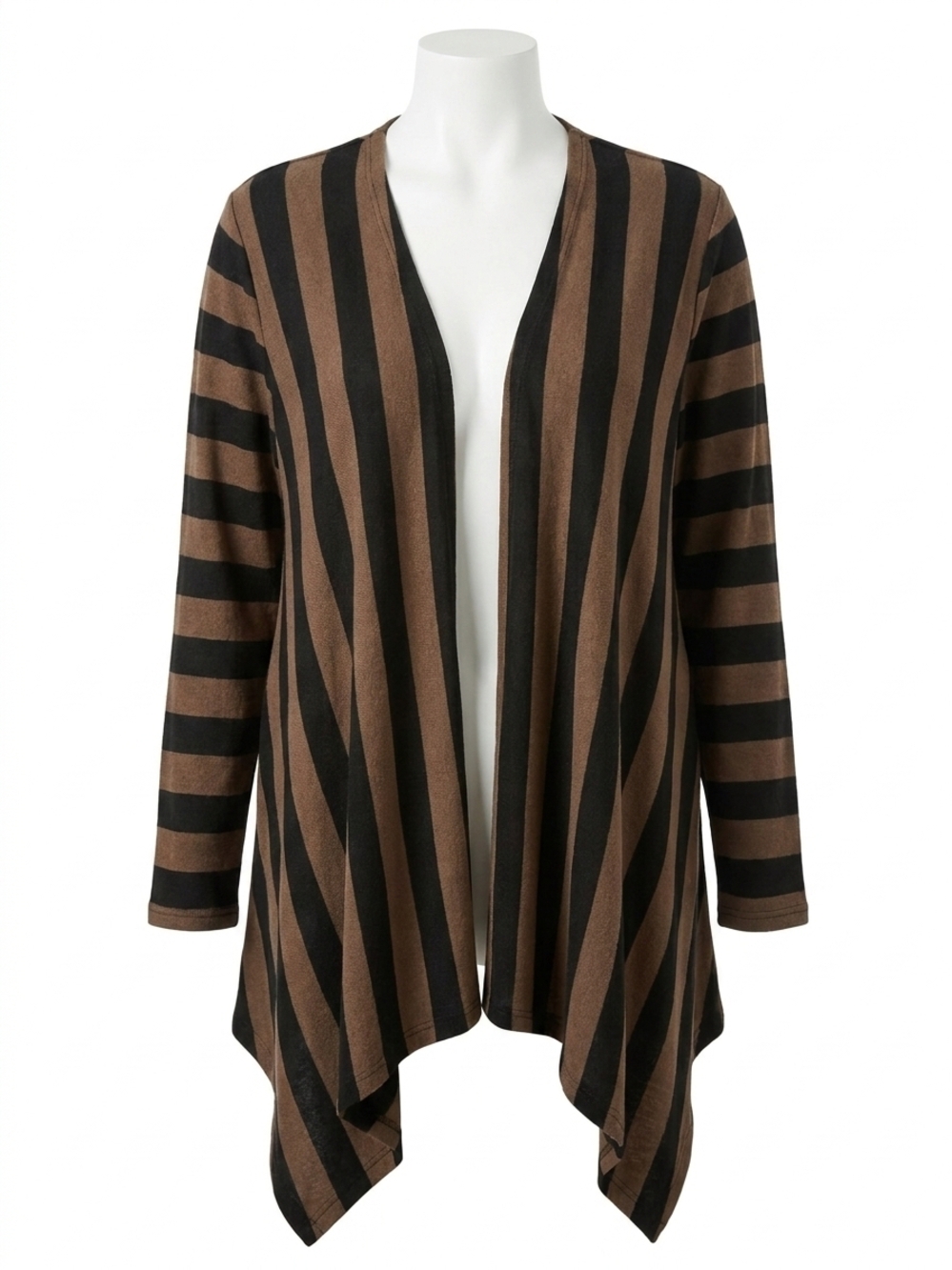 NEW HONEYME striped cardigan in black/mocha
